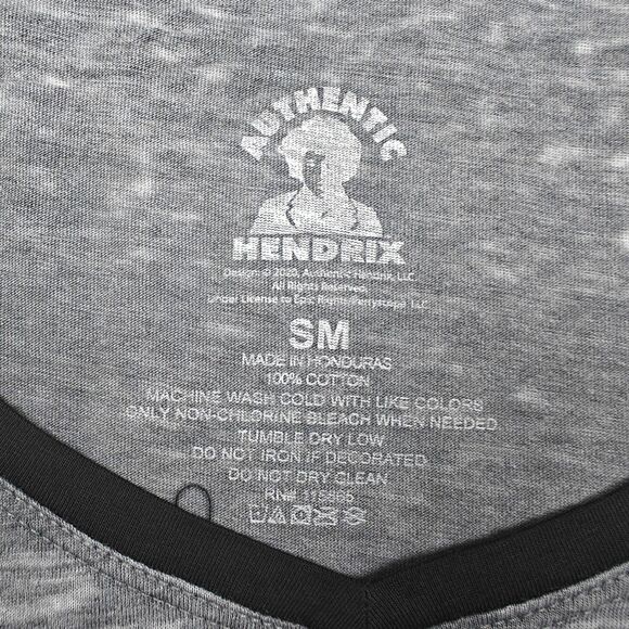 The Jimi Hendrix Experience 3/4 Raglan T-Shirt Women's S Slim Gray V-Neck Retro - Picture 3 of 4